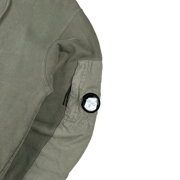 CP Company x Palace Washed Green Spellout Lens View Hoodie - Large