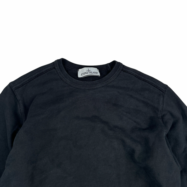 Stone Island 2019 Black Cotton Pullover Crewneck - Small