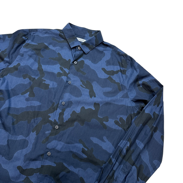Valentino Blue Multi Camo Shirt - XL