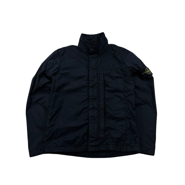 Stone Island Navy Garment Dyed Crinkle NY Jacket - Small