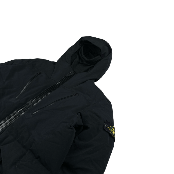 Stone Island 2015 Black Wool Balaclava Repellent Down Jacket - XXL