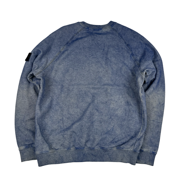 Stone Island 2020 Blue Dust Treatment Cotton Sweatshirt - XL