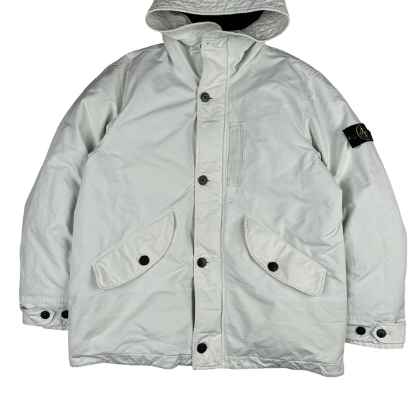 Stone Island 2022 White David TC Down Puffer Jacket - XXL