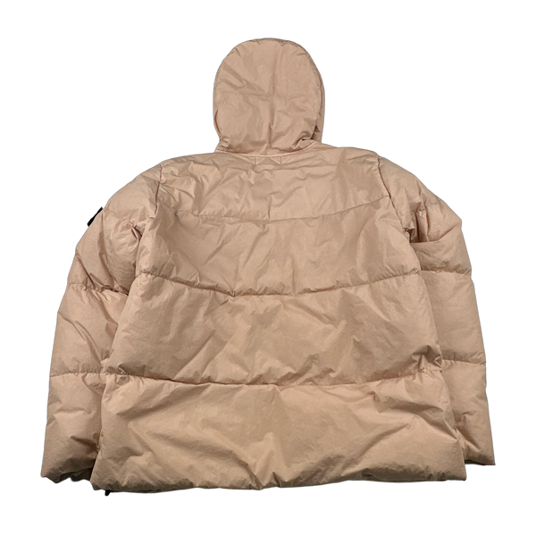 Stone Island 2021 Pink Crinkle NY Down Puffer Jacket - XL