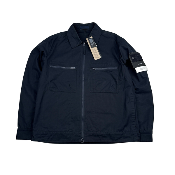 Stone Island 2024 Navy O-Ventile Ghost Piece Overshirt - Large