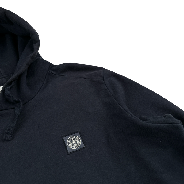 Stone Island 2015 Navy Patch Logo Hoodie Jumper - XXL