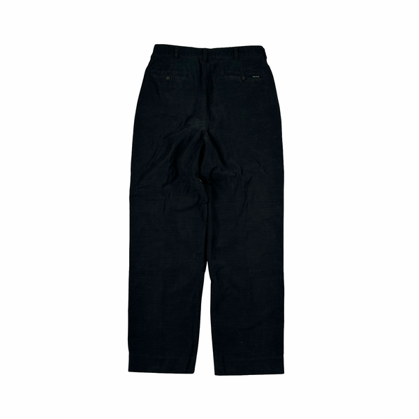 Aimi Leon Dore Black Pleated Cotton Trousers - 30"