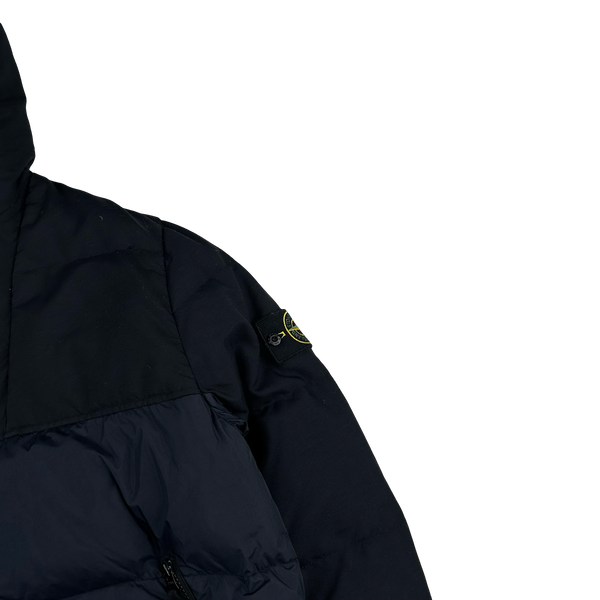 Stone Island 2013 Navy Crinkle NY Down Puffer Jacket - XL