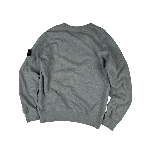 Stone Island 2019 Light Grey Cotton Crewneck - Large