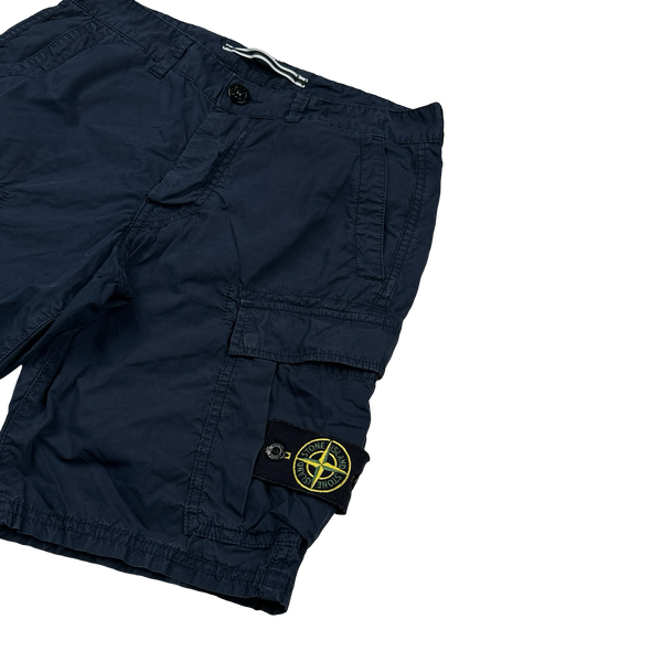 Stone Island SL Navy Cotton Cargo Shorts - 30"