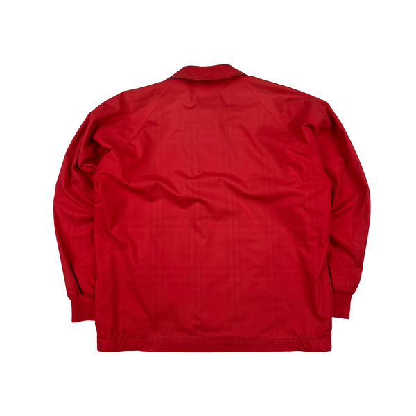 Burberry Red Nova Check Collar And Lined Bomber Jacket - Large