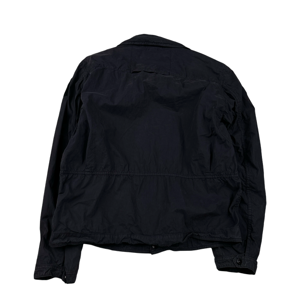 Stone Island 2004 Navy Cotton Embroidered Compass Overshirt - Medium