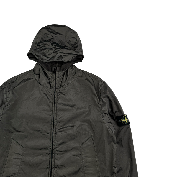 Stone Island 2005 Brown Velvet Lined Shimmer Jacket - Large