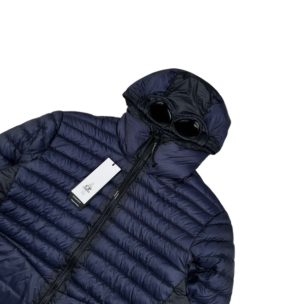 CP Company Navy Goggle D D Shell Puffer Jacket - Large