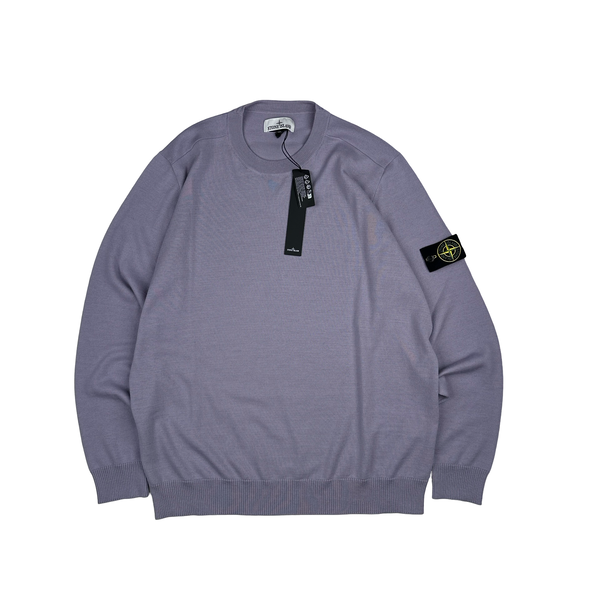 Stone Island 2023 Lavender Purple Crewneck Knit Jumper - XXL