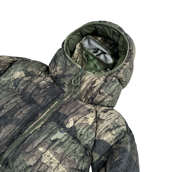 Palace 2024 Real Tree Camo Matte Pertex Down Filled Balaclava Puffer Jacket - Medium
