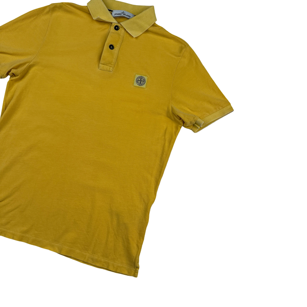 Stone Island 2017 Yellow Polo Shirt - Medium