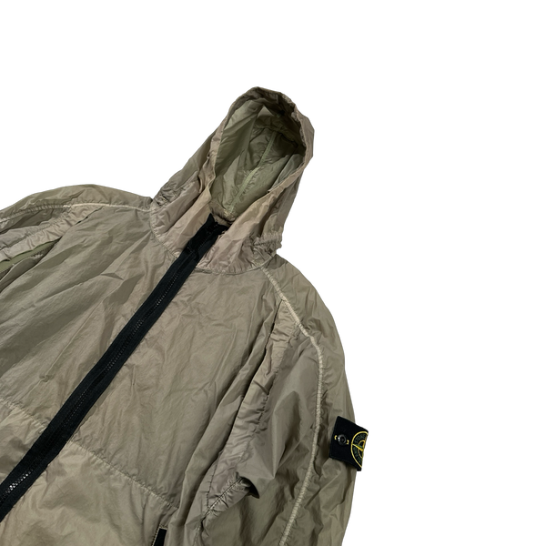 Stone Island 2019 Khaki Lamy Flock Hooded Jacket - Medium