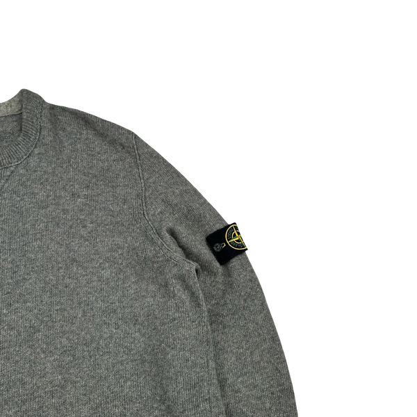 Stone Island 2008 Grey Wool Crewneck Jumper - 3XL