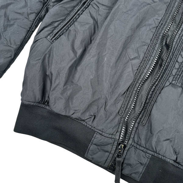 Stone Island 2019 Black Crinkle Reps NY Jacket - Large
