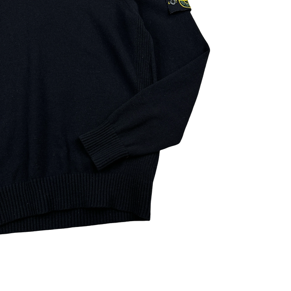 Stone Island 2015 Black Turtle Neck Knit Jumper - Small