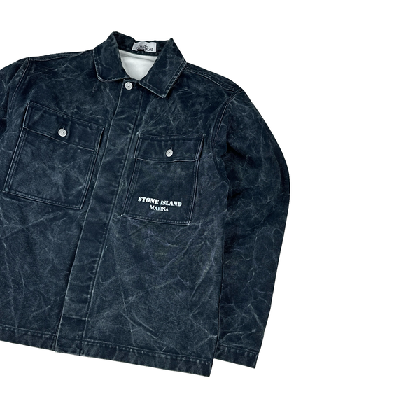 Stone Island Marina 2023 Marble Buttoned Denim Jacket - Small