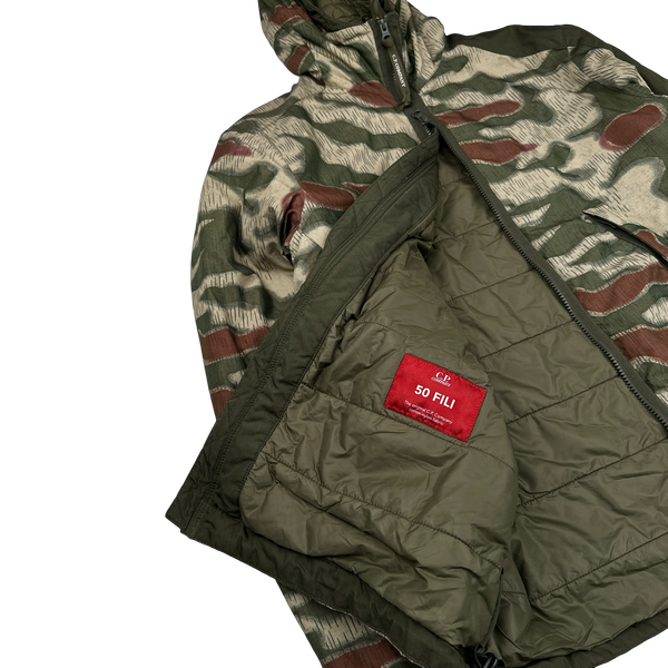 CP Company 50 Fili Woodland Camo Hooded Jacket - Large