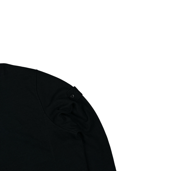 Stone Island 2023  Black Ghost Piece Cotton Long Sleeve Polo jumper - 3XL
