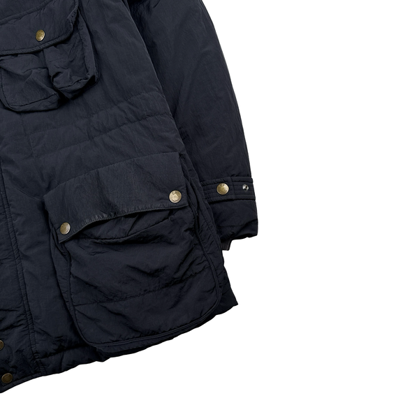 CP Company 2010 Black Chrome Down Filled Puffer Jacket - Medium
