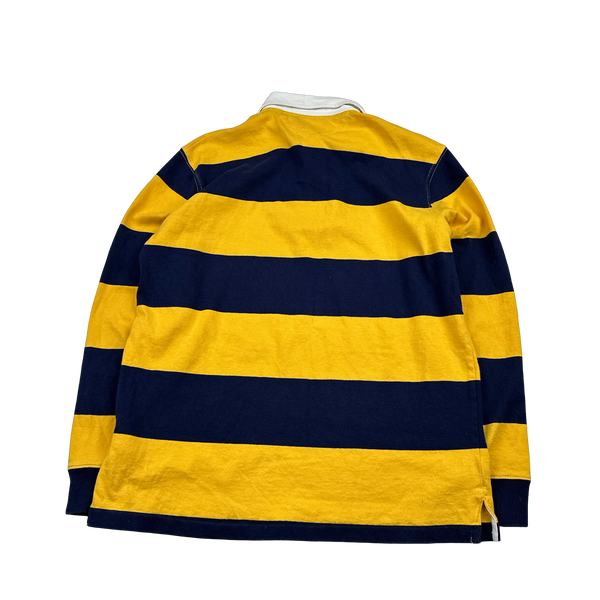 Ralph Lauren Yellow Striped Long Sleeve Rugby Shirt - Medium