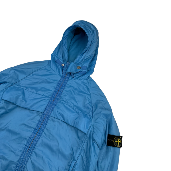 Stone Island AW2000 Baby Blue Vintage Fleece Lined Nylon Jacket - Medium