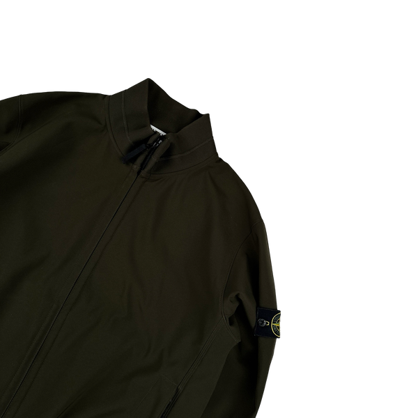 Stone Island 2011 Khaki Fleece Lined Soft Shell Jacket - 3XL