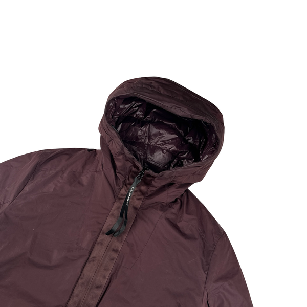 CP Company Burgundy Micro M Down Filled Jacket - Medium
