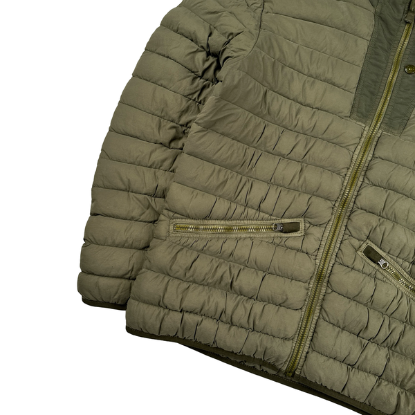 Stone Island 2019 Green Down Filled Loom Woven Puffer Jacket - Medium