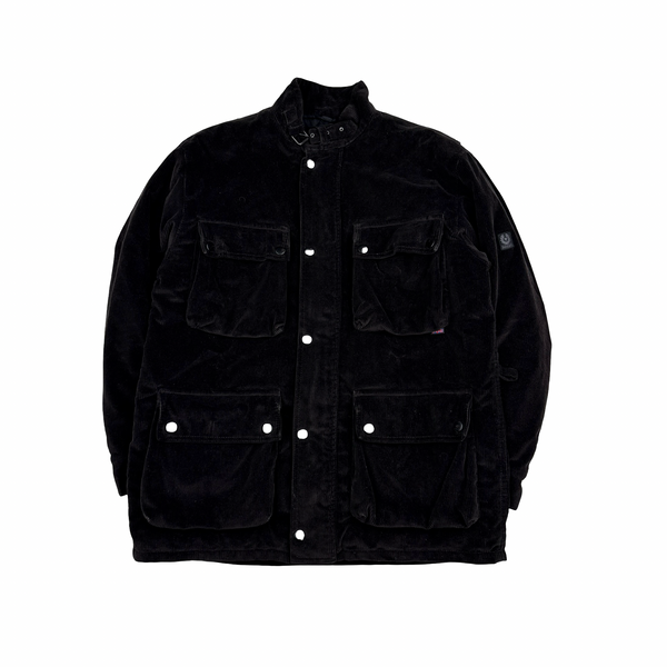 Belstaff Brown Trailmaster Multi Pocket Field Corduroy Zipped Heavyweight Jacket - Large