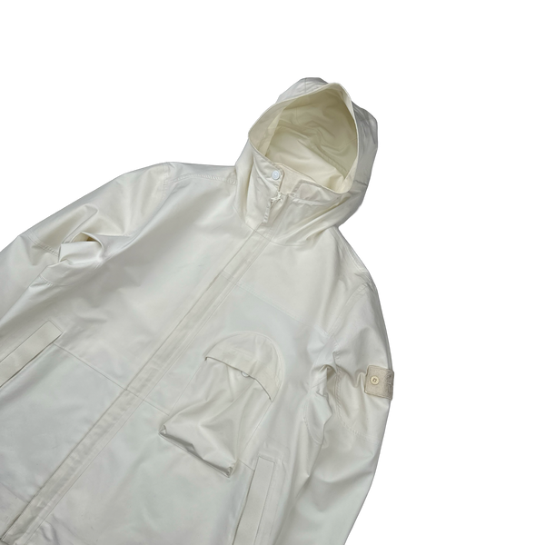 Stone Island 2018 White Tank Shield Multi Layer Ghost Piece Jacket - XL