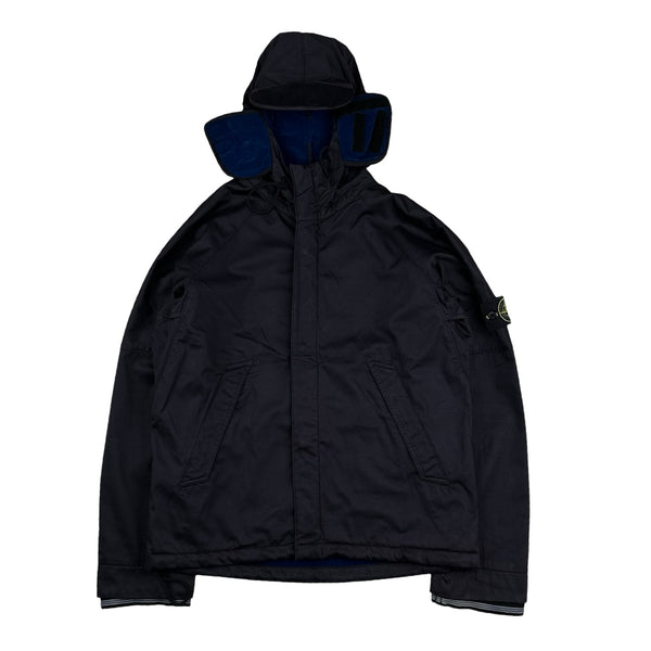 Stone Island 2004 Navy Raso Floccato Riot Mask Sniper Jacket - Medium