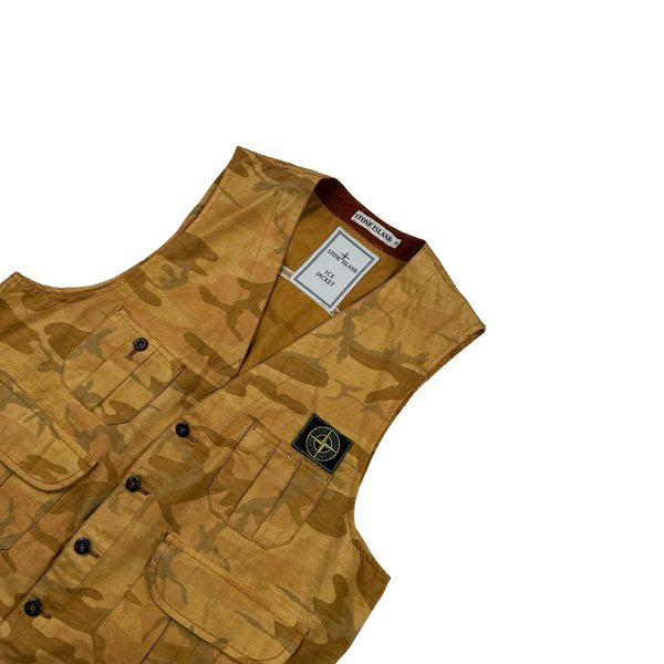 Stone Island 1990 Ice Jacket Camo Vest - Small