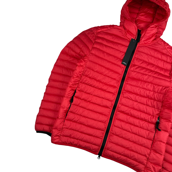 Stone Island 2022 Red Loom Woven R Nylon Down TC Puffer - Medium