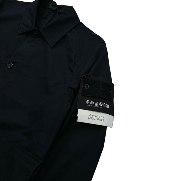 Stone Island 2023 Black O-Ventile Ghost Jacket - Small