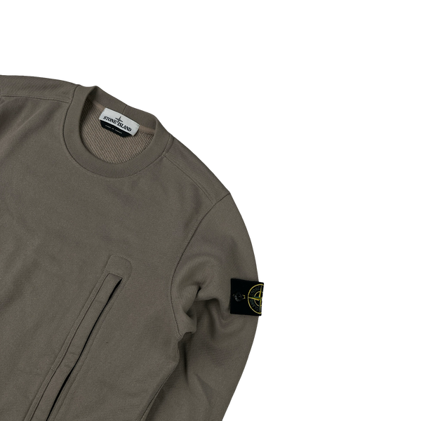 Stone Island 2020 Brown Cotton Crewneck Sweatshirt - Small
