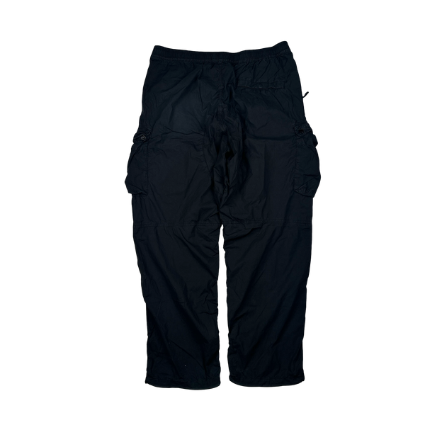 Stone Island 2019 LO Black Cotton Baggy Cargos - 34"