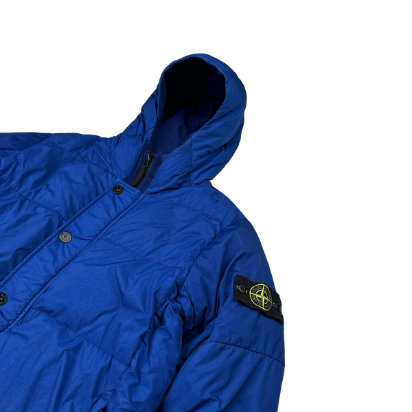 Stone Island 2015 Blue Crinkle Reps Puffer Jacket - XL