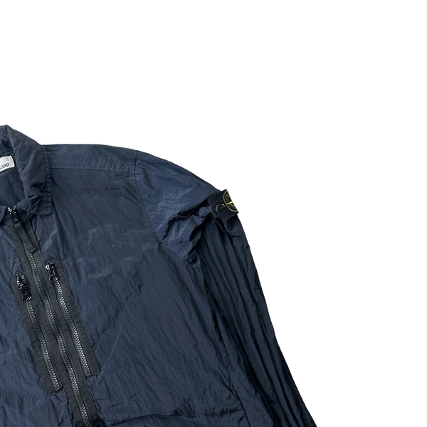 Stone Island 2017 Navy Nylon Metal Zipped Overshirt - Medium