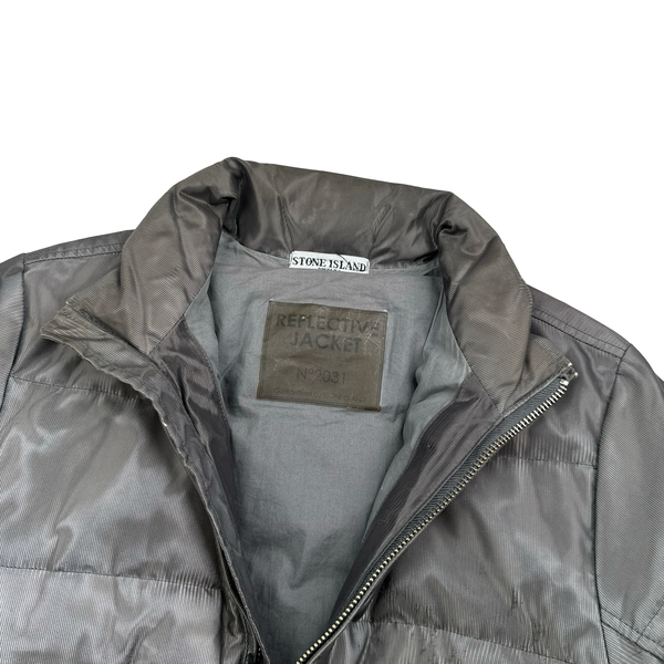 Stone Island 2008 Down Filled Mesh Reflective Jacket - Medium