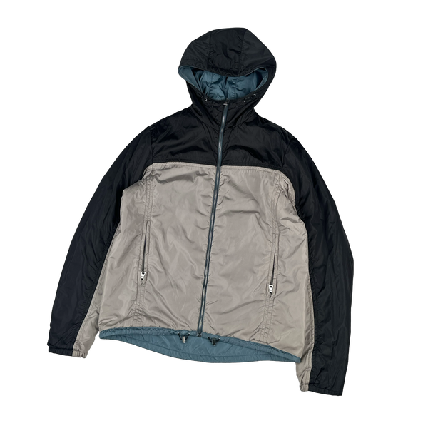 Prada Blue Red Tab Reversible Nylon Windbreaker Jacket - XL
