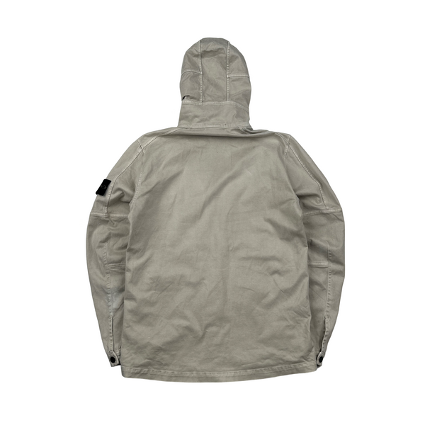 Stone Island 2016 Cream Thick Cotton Hooded Overshirt - Medium