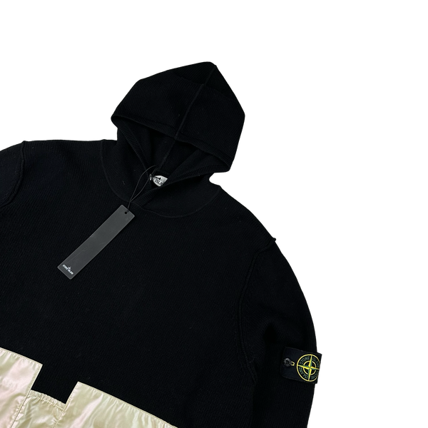 Stone Island 2018 Black Knit Iridescent Coating Tela Reflex Jumper - XL