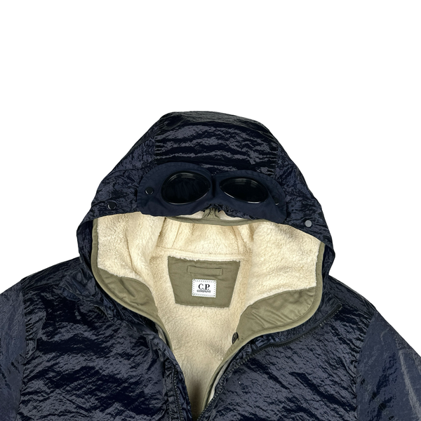 CP Company Navy Kan D Sherling Lined Goggle Jacket - XL