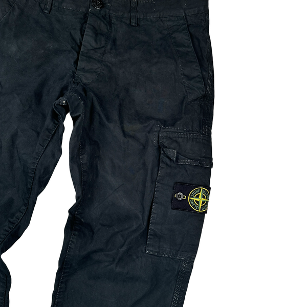 Stone Island Black Cargo Trousers - Medium